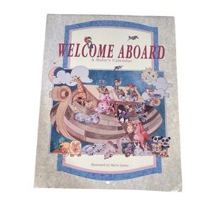 Vintage 1992 Markings Welcome Aboard Baby First Year Calendar Noahs Ark Stickers